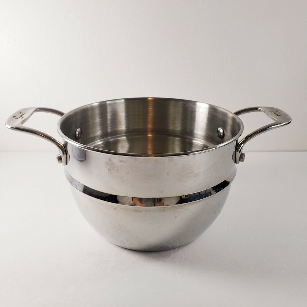 Emeril Lagassee Basket Steamer Colander Handles Stainless Steel Cookware